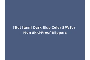 [Hot Item] Dark Blue Color SPA for Men Skid-Proof Slippers