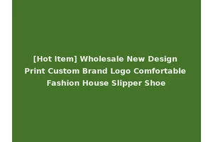 [Hot Item] Wholesale New Design Print Custom Brand Logo Comfortable Fashion House Slipper Shoe