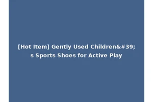 [Hot Item] Gently Used Children's Sports Shoes for Active Play