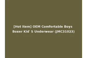 [Hot Item] OEM Comfortable Boys Boxer Kid′ S Underwear (JMC31023)