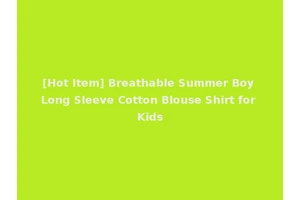 [Hot Item] Breathable Summer Boy Long Sleeve Cotton Blouse Shirt for Kids