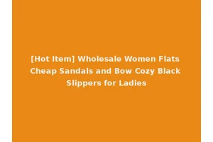 [Hot Item] Wholesale Women Flats Cheap Sandals and Bow Cozy Black Slippers for Ladies
