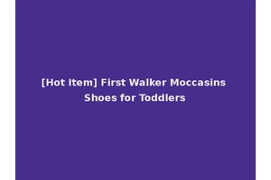 [Hot Item] First Walker Moccasins Shoes for Toddlers