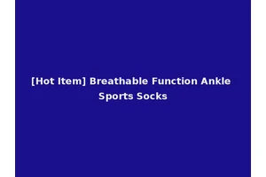 [Hot Item] Breathable Function Ankle Sports Socks