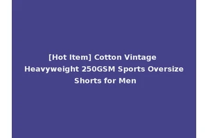 [Hot Item] Cotton Vintage Heavyweight 250GSM Sports Oversize Shorts for Men