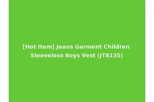 [Hot Item] Jeans Garment Children Sleeveless Boys Vest (JT8135)