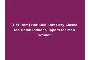 [Hot Item] Hot Sale Soft Cozy Closed Toe Home Indoor Slippers for Men Women