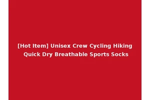 [Hot Item] Unisex Crew Cycling Hiking Quick Dry Breathable Sports Socks