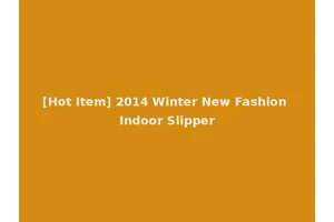[Hot Item] 2014 Winter New Fashion Indoor Slipper