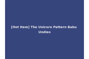 [Hot Item] The Unicorn Pattern Babu Undies