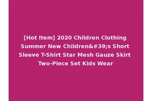 [Hot Item] 2020 Children Clothing Summer New Children's Short Sleeve T-Shirt Star Mesh Gauze Skirt Two-Piece Set Kids Wear