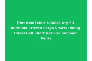 [Hot Item] Men′ S Quick Dry Fit Bermuda Stretch Cargo Shorts Hiking Travel Golf Short Upf 50+ Summer Pants