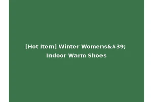 [Hot Item] Winter Womens' Indoor Warm Shoes