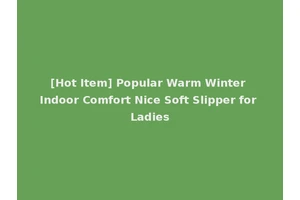 [Hot Item] Popular Warm Winter Indoor Comfort Nice Soft Slipper for Ladies