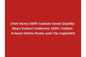 [Hot Item] OEM Custom Good Quality Boys School Uniforms 100% Cotton School Shirts Pants and Tie Cspts002