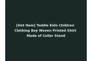 [Hot Item] Toddle Kids Children Clothing Boy Woven Printed Shirt Made of Collar Stand