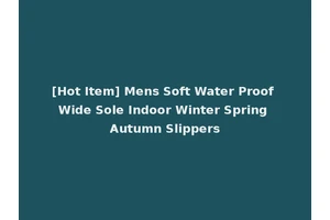 [Hot Item] Mens Soft Water Proof Wide Sole Indoor Winter Spring Autumn Slippers