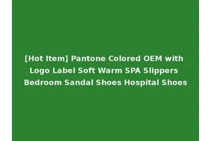 [Hot Item] Pantone Colored OEM with Logo Label Soft Warm SPA Slippers Bedroom Sandal Shoes Hospital Shoes