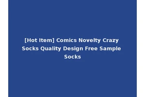 [Hot Item] Comics Novelty Crazy Socks Quality Design Free Sample Socks