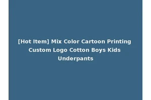 [Hot Item] Mix Color Cartoon Printing Custom Logo Cotton Boys Kids Underpants