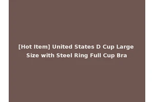 [Hot Item] United States D Cup Large Size with Steel Ring Full Cup Bra