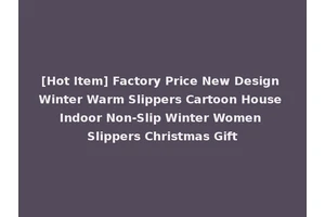 [Hot Item] Factory Price New Design Winter Warm Slippers Cartoon House Indoor Non-Slip Winter Women Slippers Christmas Gift