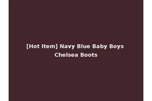 [Hot Item] Navy Blue Baby Boys Chelsea Boots