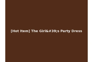 [Hot Item] The Girl's Party Dress