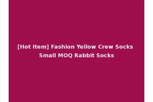 [Hot Item] Fashion Yellow Crew Socks Small MOQ Rabbit Socks
