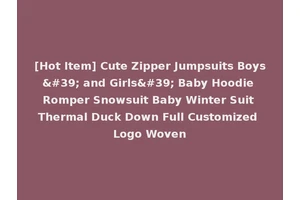 [Hot Item] Cute Zipper Jumpsuits Boys' and Girls' Baby Hoodie Romper Snowsuit Baby Winter Suit Thermal Duck Down Full Customized Logo Woven