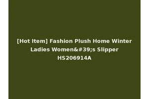 [Hot Item] Fashion Plush Home Winter Ladies Women's Slipper HS206914A