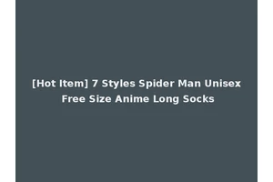 [Hot Item] 7 Styles Spider Man Unisex Free Size Anime Long Socks