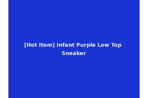 [Hot Item] Infant Purple Low Top Sneaker