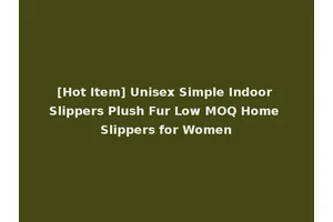 [Hot Item] Unisex Simple Indoor Slippers Plush Fur Low MOQ Home Slippers for Women