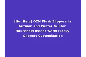 [Hot Item] OEM Plush Slippers in Autumn and Winter, Winter Household Indoor Warm Flocky Slippers Customization