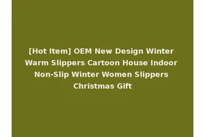 [Hot Item] OEM New Design Winter Warm Slippers Cartoon House Indoor Non-Slip Winter Women Slippers Christmas Gift