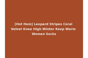 [Hot Item] Leopard Stripes Coral Velvet Knee High Winter Keep Warm Women Socks