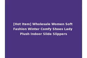 [Hot Item] Wholesale Women Soft Fashion Winter Comfy Shoes Lady Plush Indoor Slide Slippers