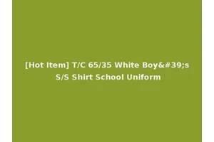 [Hot Item] T/C 65/35 White Boy's S/S Shirt School Uniform