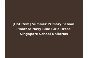 [Hot Item] Summer Primary School Pinafore Navy Blue Girls Dress Singapore School Uniforms
