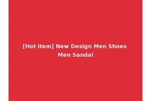 [Hot Item] New Design Men Shoes Men Sandal