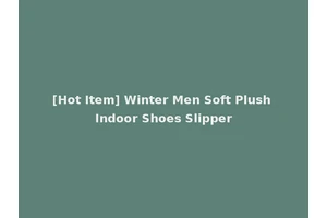 [Hot Item] Winter Men Soft Plush Indoor Shoes Slipper