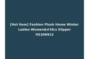 [Hot Item] Fashion Plush Home Winter Ladies Women's Slipper HS206912