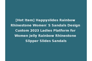 [Hot Item] Happyslides Rainbow Rhinestone Women′ S Sandals Design Custom 2023 Ladies Platform for Women Jelly Rainbow Rhinestone Slipper Slides Sandals