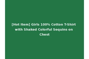 [Hot Item] Girls 100% Cotton T-Shirt with Shaked Colorful Sequins on Chest