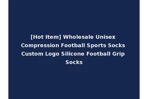 [Hot Item] Wholesale Unisex Compression Football Sports Socks Custom Logo Silicone Football Grip Socks