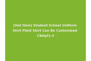 [Hot Item] Student School Uniform Skirt Plaid Skirt Can Be Customized C9dq01-3