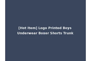 [Hot Item] Logo Printed Boys Underwear Boxer Shorts Trunk