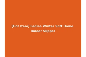 [Hot Item] Ladies Winter Soft Home Indoor Slipper
