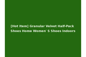 [Hot Item] Granular Velvet Half-Pack Shoes Home Women′ S Shoes Indoors
